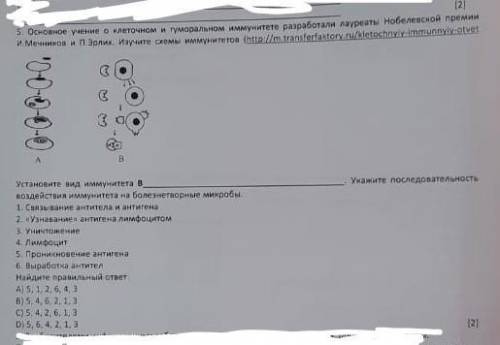 5 Основное учение о клеточном и гуморальном иммунитете разработа и лауреаты нобелевской премии и Меч