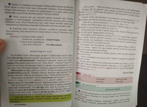 4 Sarı fonda verilmiş abzasın mətndəki rolunu müəyyənləşdirməyə çalışın. Necə düşünürsünüz, bu abzas