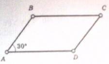 решить без синусов и косинусов! АВСD-параллелограммР=92ВС-АВ=4Угол А=30 гр.Найди пощадь фигуры!