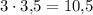 3\cdot 3\mbox,5=10\mbox,5