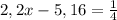 2,2x-5,16=\frac{1}{4}