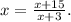 x=\frac{x+15}{x+3} .