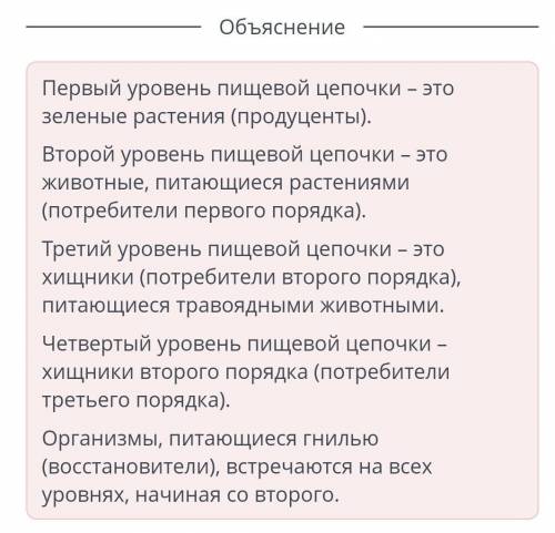 Круговорот веществ в природе Определи последовательность биологических циклов в природе. 1 пищевой у