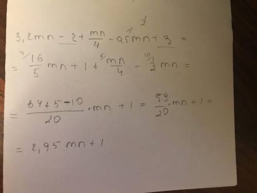 -(-3,2 mn +2)+mn/4-(0,5mn-3)=