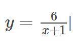 с графиком функций y=6/x+1 нужно с таблицей