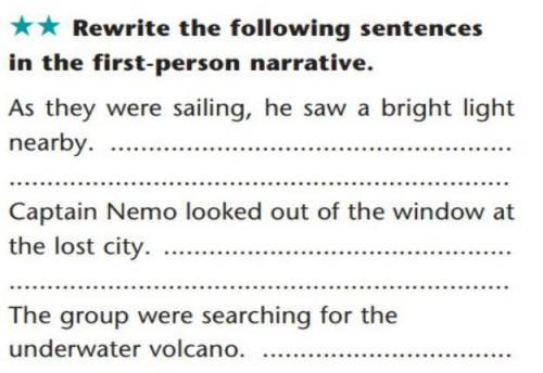 Rewrite the following sentences in the first-person narrative