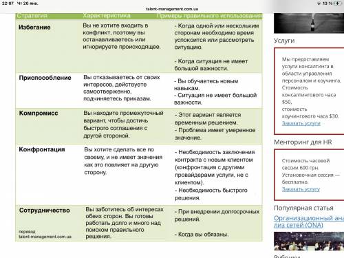 Таблица по обществознание стратегии поведения в конфликте