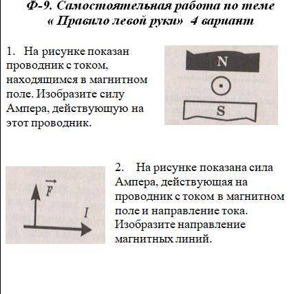 МНОГО Физика 9 правило левой руки справиться с решением варианта!