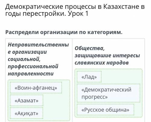 Распредели организации по категориям. Неправительственные организации социальной, профессиональной н