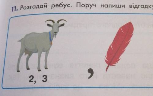 11. Розгадай ребус. Поруч напиши відгадку.