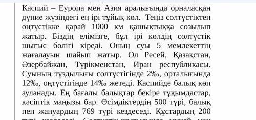 4 тапсырма берілген мәтіннен графикалық сызба жасаңдар қазақ тіл