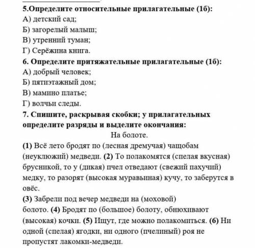 6 класс с проверачной работой