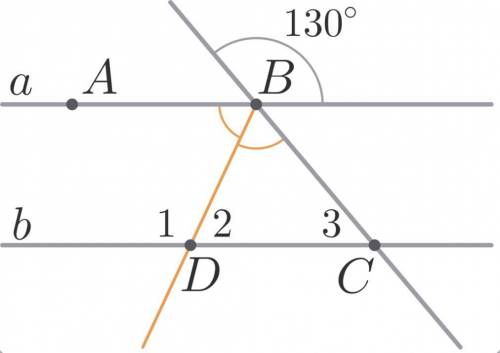 На рисунке прямые и параллельны, — биссектриса угла . Найдите градусную меру 1 угла