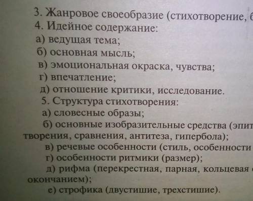 Анализ стихотворения Есенина берёзапо плану