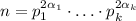 n = p_{1}^{2\alpha_{1}}\cdot\ldots\cdot p_{k}^{2\alpha_{k}}