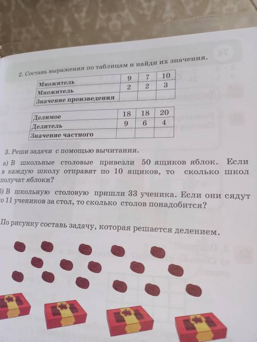 Вшкольную столовую привезли 50ящиков яблок,если в каждую школу отправят по 10 ящиков,то сколько школ