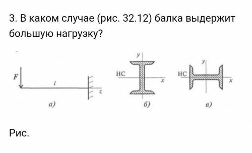 В каком случае (рис. 32.12) балка выдержит большую нагрузку?