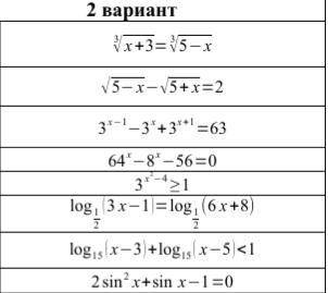 Решите уравнения и неравенства