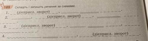 11111Вправа 189, составьте предложения по этой схеме