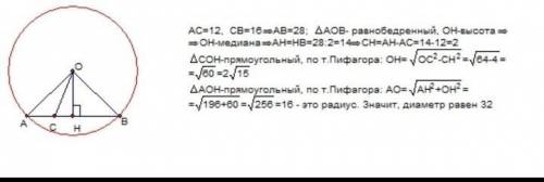 решить задачу. Окружность с центром А и диаметром 12см пересекает хорда БЦ. Вычислите периметр АБЦ,