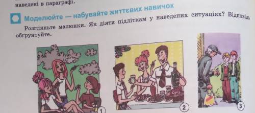 ів. розгляньте малюнки.як діяти підліткам у наведених ситуацій