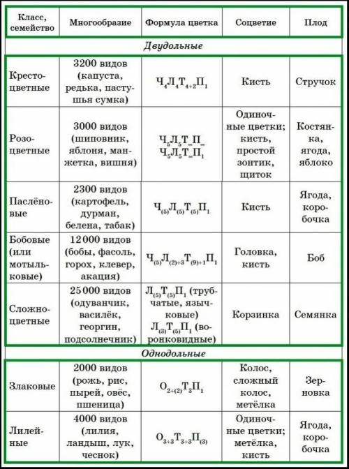 ❗❗те, кто понимает биологию ❗❗ ответьте на вопрос.семействам розоцветные,сложноцветные и лилейные ха