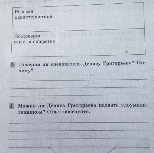 Положение героя в обществе рассказа злоумышленник и ниже вопросы 3 и 4