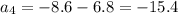 a_4=-8.6-6.8=-15.4