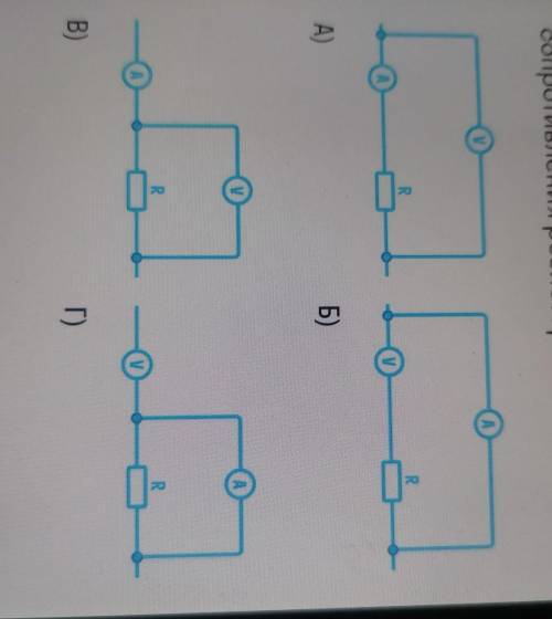 по каким из схем представленных на рисунках следует включать амперметр и вольтметр для определения с