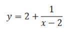 Постройте график функции: у=2+1/x-2