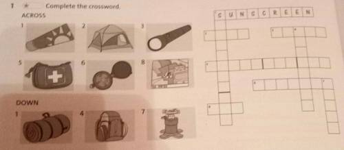 Complete the crossword ACROSS S U N S CREE + DOWN