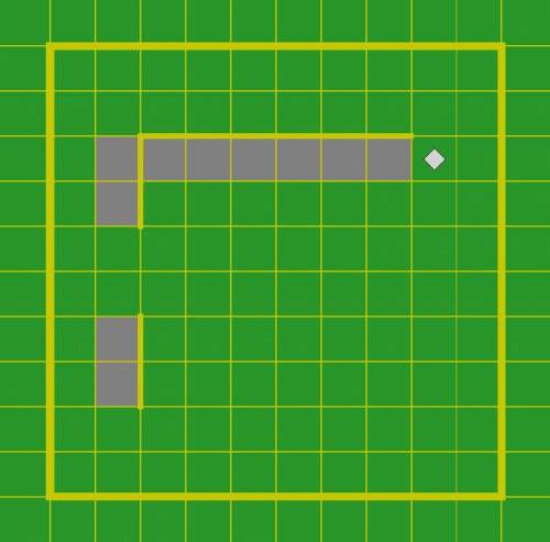 Выполните задание. На бесконечном поле есть горизонтальная и вертикальная стены. Левый конец горизон