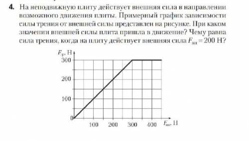 •На неподнвижную плиту действует внешняя сила в нашравлении возможного движения плиты. Примерный гра