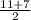 \frac{11 + 7}{2}