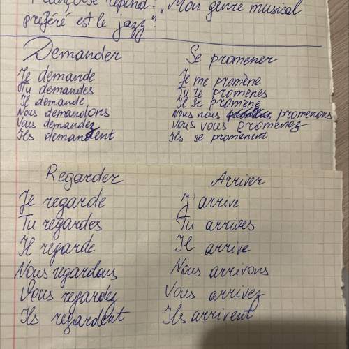 1. Вспомните спряжение глаголов I группы в imparfait. Добавьте нужные окончания: Demander Je demand