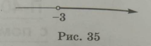 343.Какие из чисел - 3 ; 2; 3; -4 лежат на промежутке,изображенном на рисунке 35?