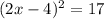 (2x-4)^2=17