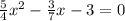 \frac{5}{4} x^{2} -\frac{3}{7}x-3=0