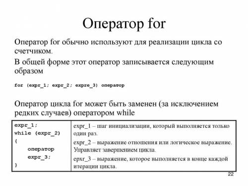 Какую функцию используют вместе с оператором for?