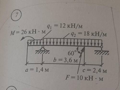 Техническая механика Нужна с Задачей из учебника сборник задач по тех. механике Сетков вариант 7