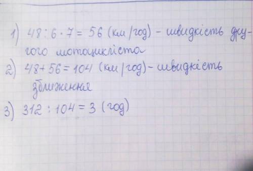 Вiдстань між двома пунктами 312 км. Вiд кожного з них одночасно назустріч один одному виїхали два мо