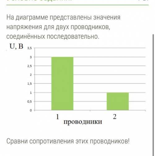 варианты ответов: -сопротивление второго проводника больше,чем первого -сопротивление первого провод