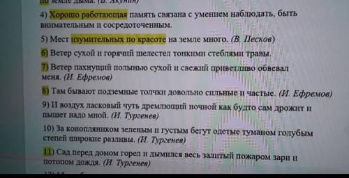 Нужно у 6,7,8,11 предложения поставить знаки препинания и всё.