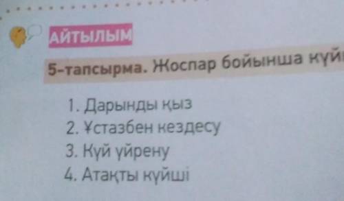 1. Дарынды қыз 2. Ұстазбен кездесу 3. Күй үйрену 4. Атақты күйші