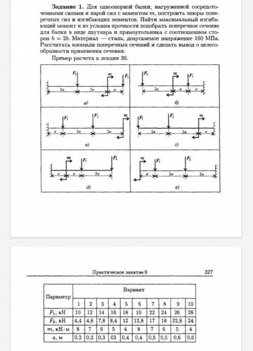 Техническая механика ! Рисунок под буквой б) И нижняя таблица вариант 5