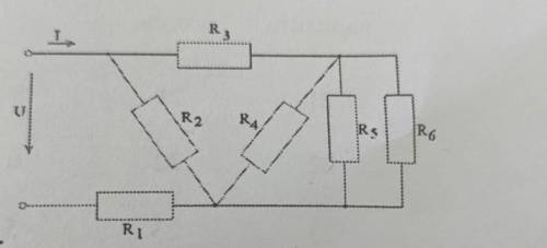 Расчетать цепи постоянного тока методом эквивалентного сопротивления R1=4 R2=2 R3=0,8 R4=3 R5=6 R6=3