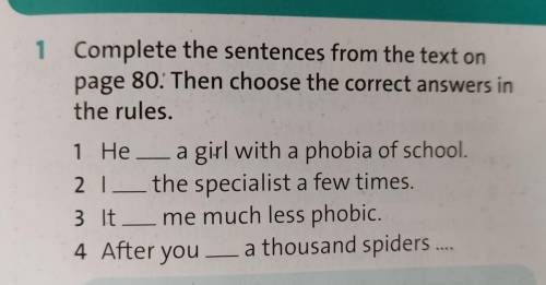 1 Complete the sentences from the text on page 80. Then choose the correct answers in the rules. 1 H