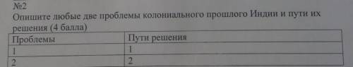 Опишите любые две проблемы колониального Индии и пути их решения