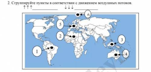 Сгруппируйте пункты в соответствии с движением воздушных потоков заранее