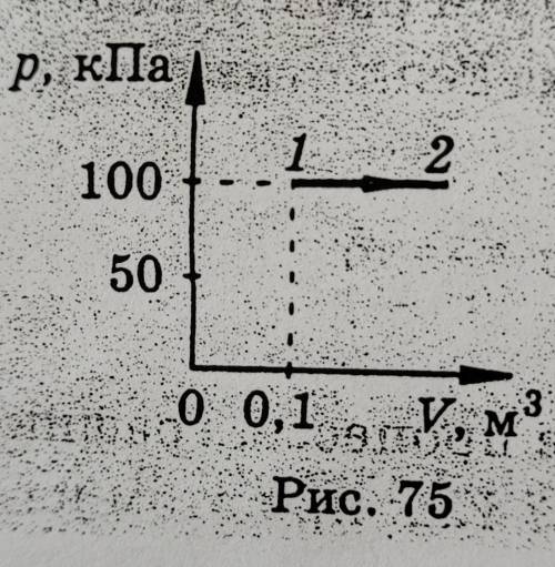 с 5 моль идеального газа был пооведен процесс, график которого показан на рискнке 75. Какую работу с